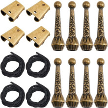 1 Set Iron Bolo Tie Findings Kit Bolo Tie Tips Replacement End Caps Kit Tie Buckle Accessories for Bolo Tie Making C