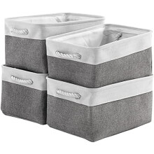 Fabric Storage Bins 15.7 x 11.8 x 8.2 in, Foldable Linen