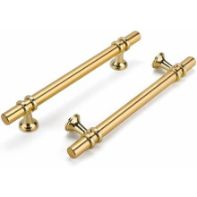 Gold Cabinet Handles Brushed Brass 10-Pack 6.25 Inch
