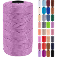 1Pack 3mm PP Ribbon Yarn, 218 Yds Flat Macramé Cord for Handbags, Hats, Shoes, DIY Crafts – Compatible with Macramé & Crochet
