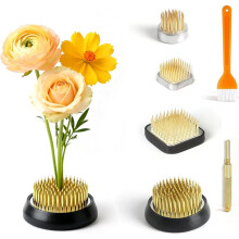 6Pcs Flower Frog Pin Holder Set-2 Round&2 Square (0.9",1.2",1.57", 1.97") Floral Arrangement Frogs Vases for DIY Crafts