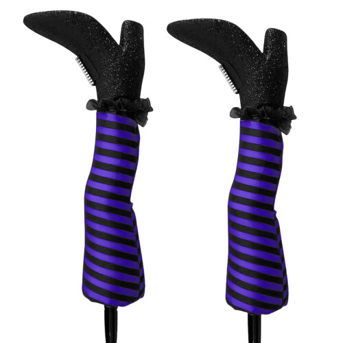 2pcs Realistic Witch Ground Stakes for Outdoor Halloween