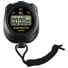 Digital Stopwatch Timer Professional Handheld LCD Chronograph Sports Stopwatch Sports Training Kitchen Timer Black
