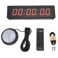 Chronomètre de Course à LED 6 Chiffres de 1,5 Pouce, Affichage Rouge, pour la Course à Pied, les Événements Sportifs et la Salle de Sport, Format