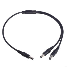 2 Way  Power Splitter Cable 5.5x2.1mm 1 Male to 2 Male Power Supply Splitter Connector Cable for LED Light Camera