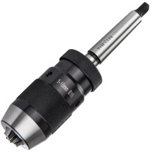 Mandril de Aço B16 de 1-16 mm com Aperto Automático e Sem Chave + Eixo MT2-B16 para Torno e Furadeira MK2