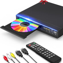 DVD Recorder Player for TV with HD 1080p Upscaling,-Compatible & AV &Coaxial Output,USB Input,Remote Control Eu Plug