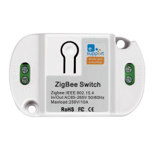 ZigBee 3.0 Slimme Schakelaar 10A 265V DIN-Railmodule, Draadloze Afstandsbediening met Spraakapp, Slimme Huisrelaismodule