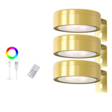 Applique Murale Sans Fil 3 Couleurs, Projecteur LED à Intensité Variable pour Éclairer Tableaux et Photos, Lampe Murale LED pour la Maison