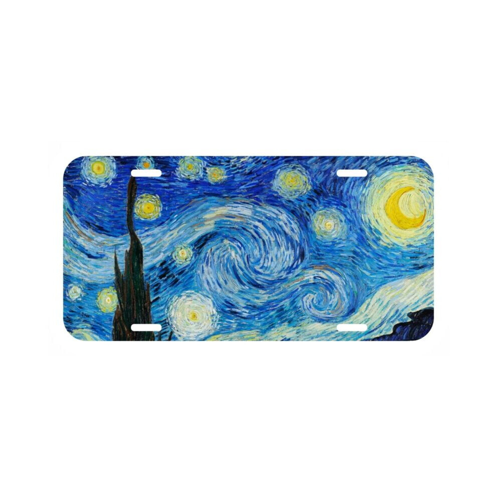 Van Gogh Painting Metal License Plate 12X6 Inch Black 9178400686504