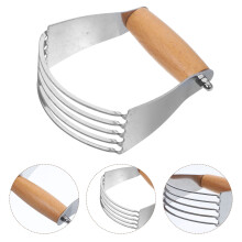Stainless Steel Dough Cutter with Wooden Handle