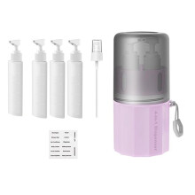 4in1 Travel Bottles Set, Vacuum Silicone Suction Cup for Smooth Walls, Leak Proof Travel Size Containers +