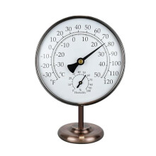 4-Inch Binnenthermometer en Hygrometer, Analoge Temperatuur- en Luchtvochtigheidsmeter voor in de Kamer, Display met Dubbele Schaal