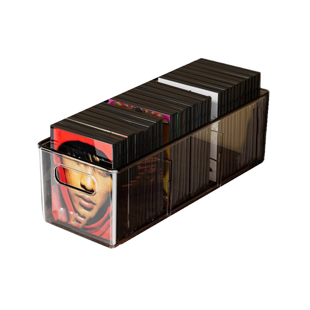 Cd Storage Box Desktop Disc Organizer Tape Collection Storage Compartmentalized Box Vinyl Record Album Display Rack 4713031934577