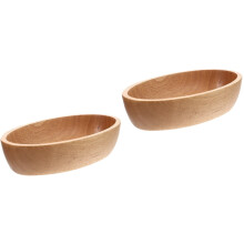 Wooden Serving Tray – Boat-Shaped Fruit & Dessert Plate,