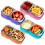 Lot de 4 Boîtes à Goûter en Acier Inoxydable, 150 Ml, Double Compartiment, avec Couvercles en Silicone Étanches 1