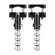 Motorcycle Footrests Highway Rotatable Folding Foot Peg 22-28mm for  R1200GSADV R1250GS LC S1000XR F900R Black&Silver