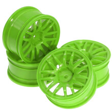 4pcs 52mm 1/10 Scale RC Drift Car Wheels (Rims) for XV02 TT02 Sakura D5 MST RedCat Plastic Hub Set Green