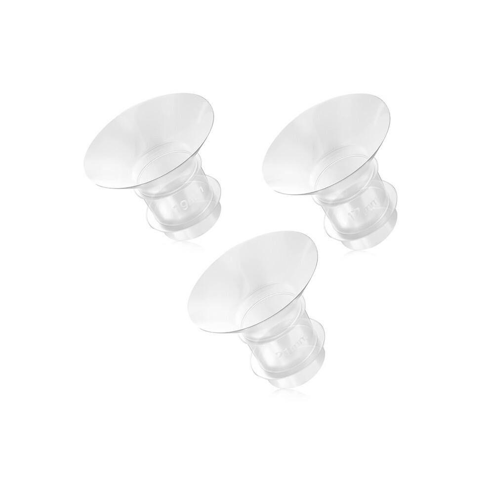 3PCS Breast Milk Pump Flange Inserts Breast Shield Converter Practical Breast Pump Replacement 17mm 19mm 21mm