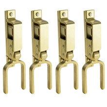 Instant Locking Gate Door Bar,Spring-Loaded Auto-Lock, Rust-Resistant,One-Hand Use for Outdoor Gates, Fences & Sheds 4PC