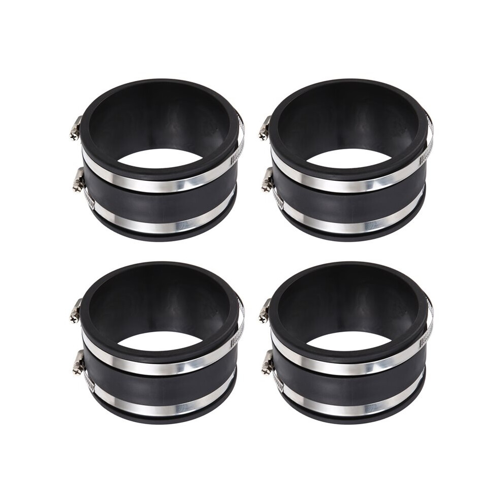 4Set 70149 4Inch Dust Control Flex Cuff With Hose Clamps,Hose Connector For Woodworking Dust Collection Fittings 4713607112927