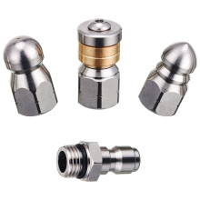 Sewer Jetter Nozzle for Pressure Washer, Stainless Steel Drain Cleaning Tips for Power Washer