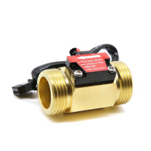 Water Flow Sensor Hall Effect Flow Meter Liquid Flow Rate Sensor Brass Flow Digital Monitoring Detector ZJ-B5