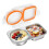 Boîte à Goûter en Acier Inoxydable, 400 Ml, 2 Compartiments, avec Couvercles Hermétiques et Étanches, Type Bento, Réutilisable 2