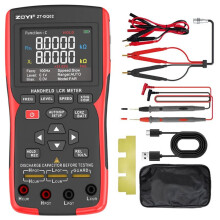 ZOYI DQ02  Digital Bridge Battery Tester Handheld Battery Capacitance Resistance Inductance Meter with Kelvin Clip