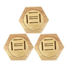 Medal Display Stand Wall Mount, Honeycomb Wooden Plaque Holder Hook Display Hexagonal Free Bracket, Easy to Install
