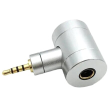 HIFI Angle4.4 Balanced Earphone Adapter 4.4mm Female to 2.5mm 4Pole Male Plug DIY for , Music Players Silver