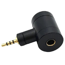 HIFI Angle4.4 Balanced Earphone Adapter 4.4mm Female to 2.5mm 4Pole Male Plug DIY for , Music Players Black