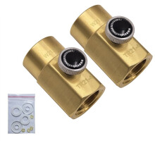Sparkling Soda Water CO2 Cylinder Refilling Fill Station Adapter with Bleed Valve TR21.4 to W21.8-14 Connector