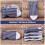Creative Throw Pillow Fish Shaped Blue PP Cotton Car Use 1Pack 17.3x9.1in 8