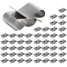 50 Stuks Roestvrijstalen Kabelclips voor Zonnepanelen, Kabelbeheer voor PV-Modules, Geschikt voor Zonne-Energietoepassingen op Trailers en Boten