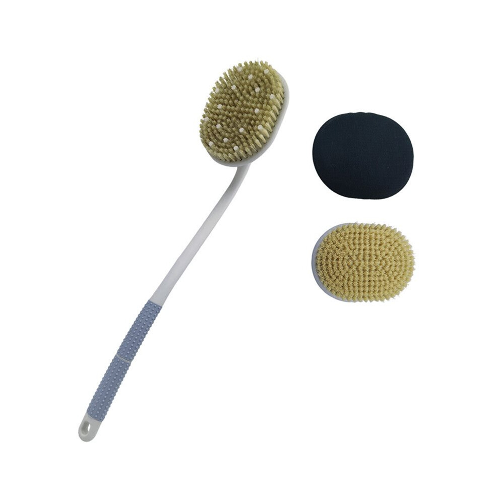 Back Scrubber Body Shower Brus Anti Slip Long Handle Bath Brush with Stiff Soft Bristles Showering Exfoliator Wet