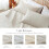 Queen Quilt Bedding Set Light Beige Microfiber Floral 1 4