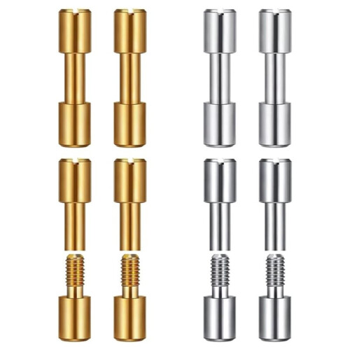 8 Sets Stainless Steel Brass Bracket Bolt Fasteners Tool Knife Handle Bolt Replacement Rivet Kitchen-Knife Handle Rivet