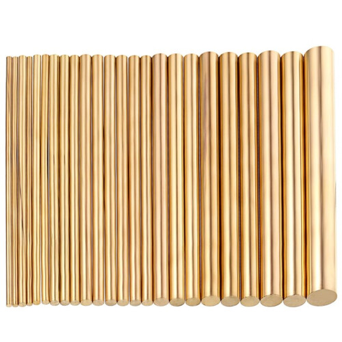 24 Pcs Brass Rods Assorted Diameter 1.5-8 mm, 100 mm Length for DIY  Model