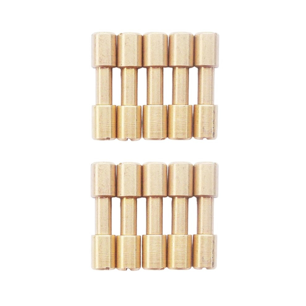 Diy Knife Handle Studs Rivets, Brass Corby Bolts Fasteners For Edc Knives, Pack Of 10 (25Mm) 6031577634316