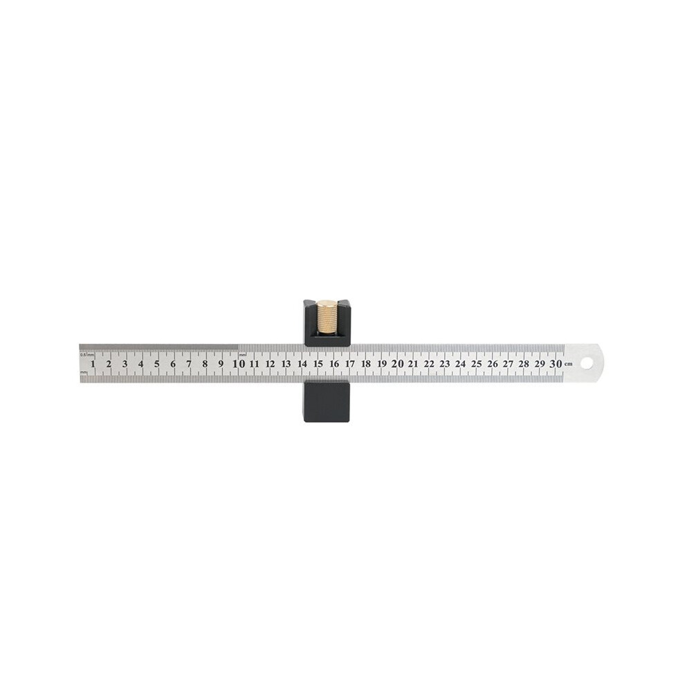 Steel Ruler Positioning Block Brass Angle Scriber Marking Gauge For Ruler Locator Diy Carpentry Scriber A 6033906238158