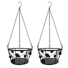 Balcony Wall Hanging Flower Rack, Decorative Hanging Basket for Indoor/Outdoor