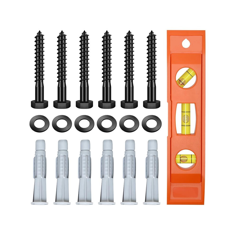 Lag Bolts For Tv Wall Mount, Tv Mount Screws Kit With M8x65mm Lag Screws, Drywall Anchors, Bubble Level Hardware Kit 6033193058286