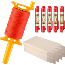 Construction String  Kit, with Handle & 5 Pcs Built in Levels Outdoor Projects DIY, Yard & Gardening, Construction