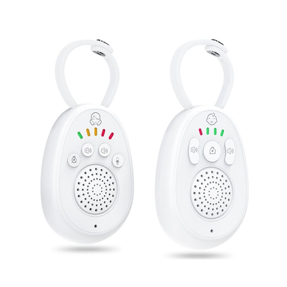 2.4GHz Wireless Baby Walkie-Talkie Small Portable Babyphone Monitor Two-Way Audio Function Intercom Rechargeable Battery