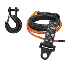 64in Plow Strap with 1/4" Hook for ATV UTV Winch, Heavy Duty ATV Snow Plow Lift Strap for Standard or Wide Winches