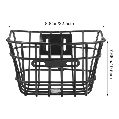 1Pack Iron Bike Basket for Bicycle Front with Storage 8.9x7.7in 1