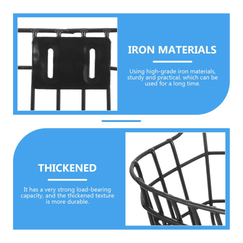 1Pack Iron Bike Basket for Bicycle Front with Storage 8.9x7.7in 2