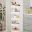 Estantería de baño independiente de 5 niveles con esquina triangular 4