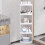 Estantería de baño independiente de 5 niveles con esquina triangular 5